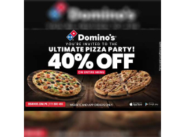 Domino's Pizza Get 40% OFF on Entire Menuimage-1775